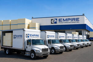 EFI delivery fleet for finished foam products